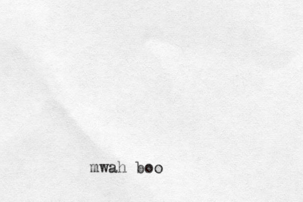 mwah boo