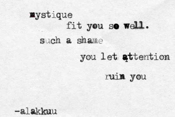 mystique fit you se w o o o o o well. such a shame you let qt a attention ruin you -alakkuu