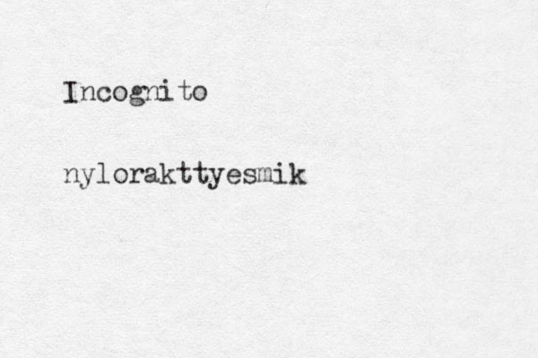 Incognito nylorakttyesmik