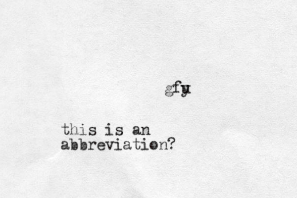 gfu y this is an abbreviation?
