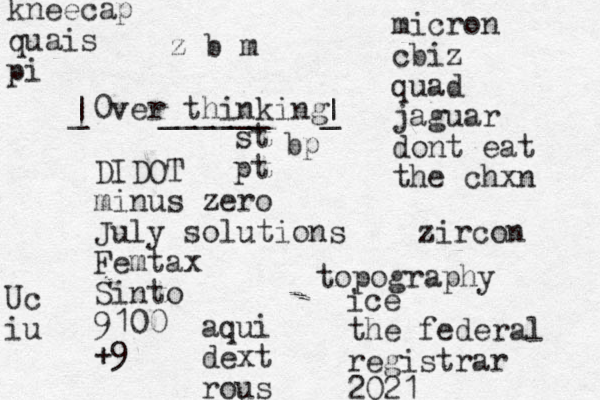 0ver thinking DIDOT minus zero July solutions Femtax Sinto 9100 +9 ice the federal registrar 2021 micron cbiz quad jaguar dont eat the chxn topography aqui dext rous kneecap quais pi z b m st pt bp zircon _ | ______ _ | Uc iu 