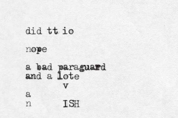 did tt io nope a bad paraguard and a lote v a n ISH