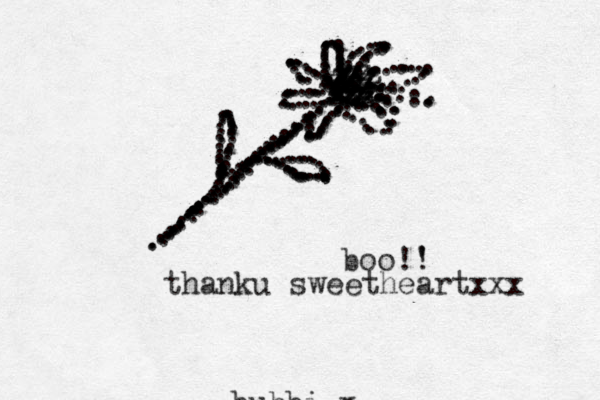 bubbi x .............. ......................... .................................... .......................................................................................................................... zzzzzzzzzzzzzzzzzzzzzzzzzzzzzz ......................................................................................................................................................boo!' ! thanku sweetheartxxx