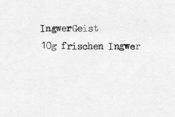 IngwerGeist 10g frischen Ingwer