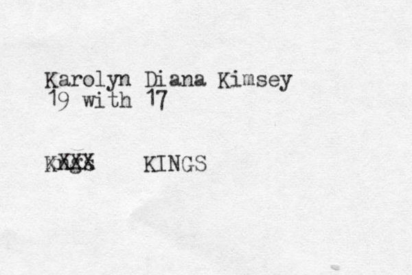 Karolyn Diana Kimsey 19 with 17 Kngs xXXX KINGS