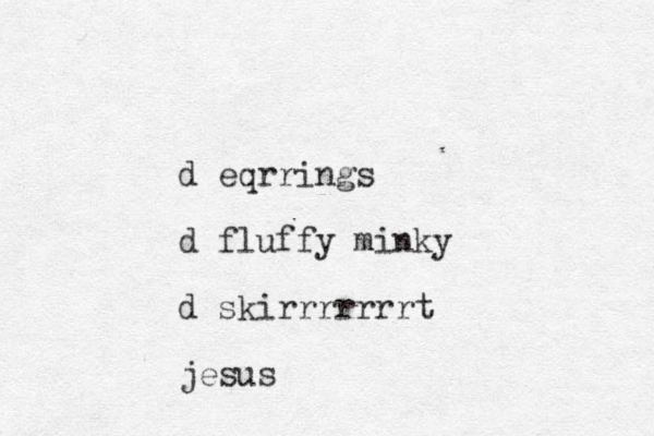 d eqrrings d fluffy minky d skirrrrrrrt jesus