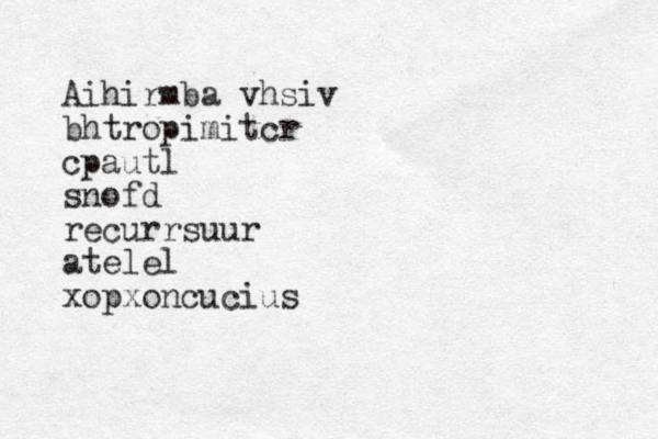 Aihirmba vhsiv bhtropimitcr cpautl snofd recurrsuur atelel xopxoncucius 