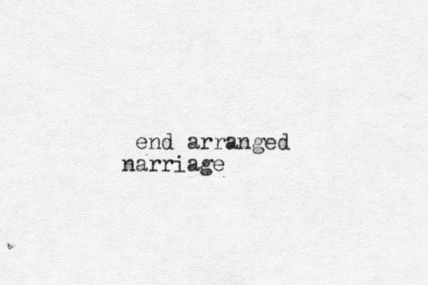 end arranged narriage