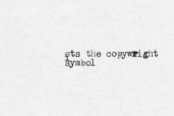 ots the copywright symbol i
