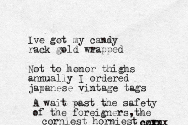 Ive got my candy rack gold wrapped Not to honor thighs annually I ordered japanese vintage tags A wait past the safety of the foreigners, the corniest horniest corn cxxxx ccx