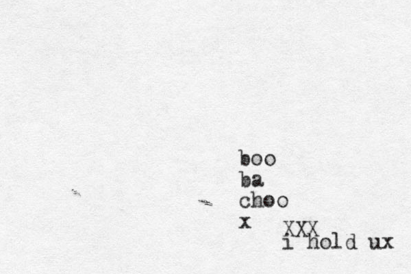 boo ba choo x XXX i hold ux 