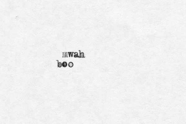mwah boo