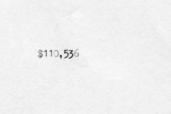 $110,536 