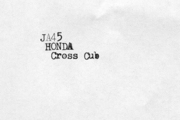 JA45 HONDA Cross Cub