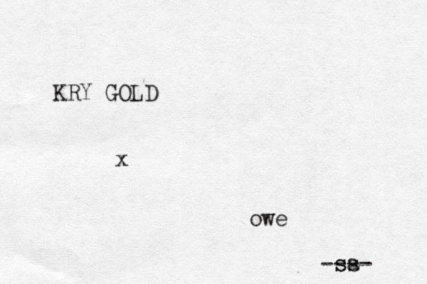 KRY GOLD x owe sa s s ---- 