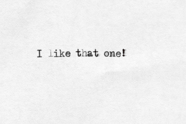 I like that one!