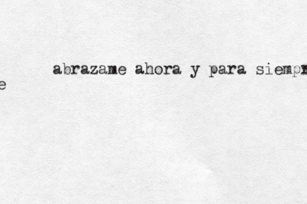 abrazame ahora y para siempre e