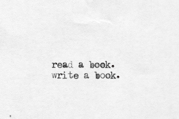 read a book. write a book.