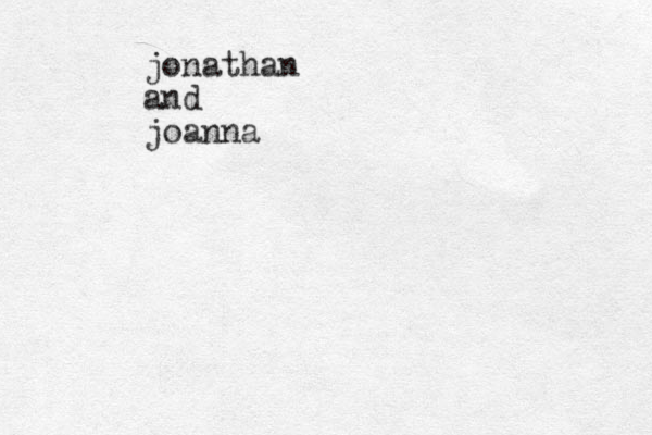 jonathan and joanna