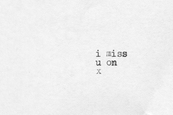 i miss u on x