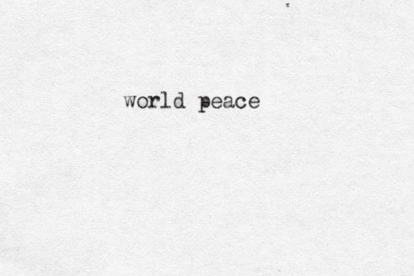 world peace