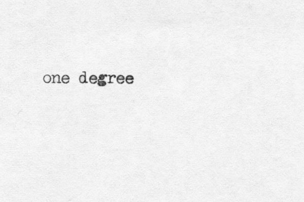 one degree