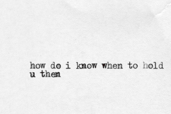 how do i know when to hold u then