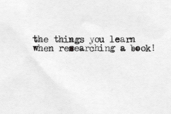 the things you learn when researching a book! 