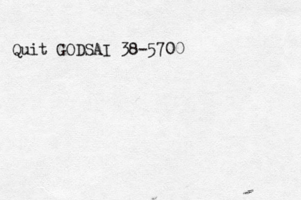 Quit GODSAI 38-5700 