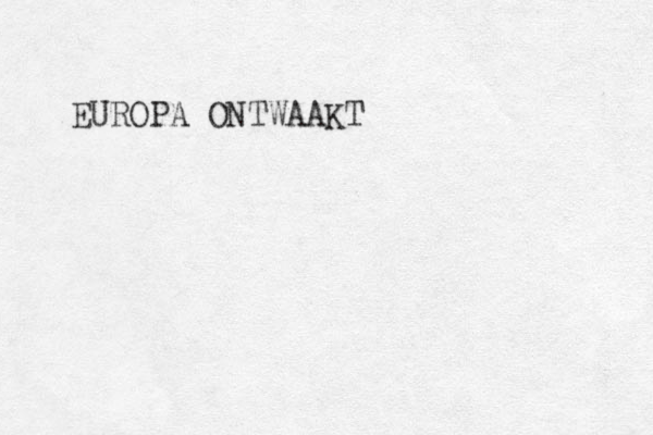 EUROPA ONTWAAKT