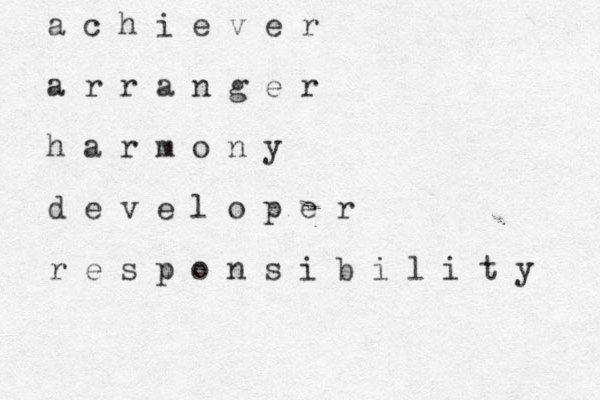 a c h i e v e r a r r a n g e r h a r m o n y d e v e l o p e r r e s p o n s i b i l i t y 