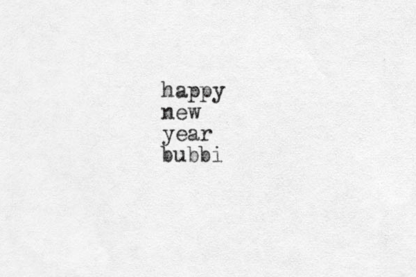 happy new year bubbi