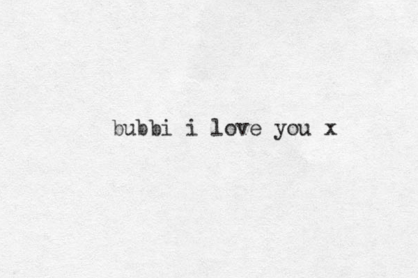 bubbi i love you x 