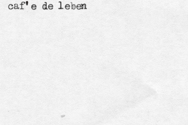 caf'e de leben