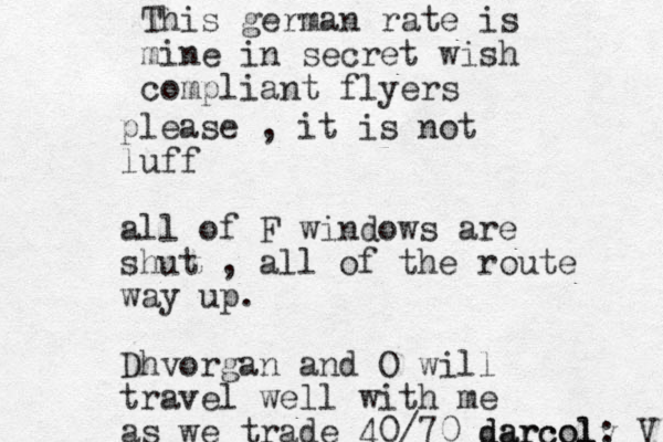 please , it is not luff all of F windows are shut , all of the route way up. Dhvorgan and O will travel well with me as we trade 40/70 darcolv darcol: V This german rate is mine in secret wish compliant flyers 