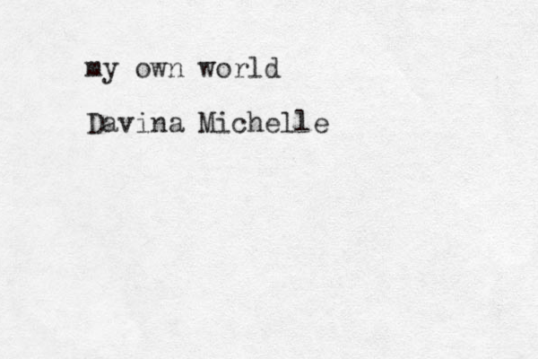 my own world Davina Michelle 