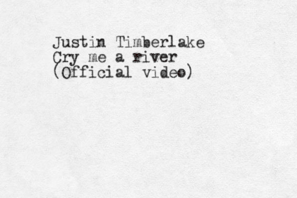 Justin Timberlake Cry me a river (Official video)