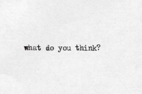 what do you think?