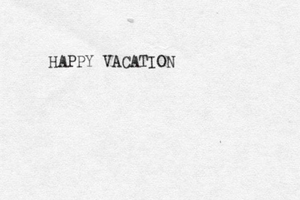 HAPPY V ACATION 
