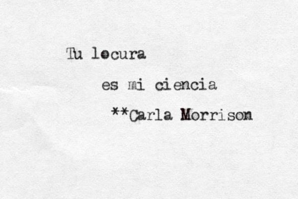 Tu locura es mi ciencia Carla Morrison **