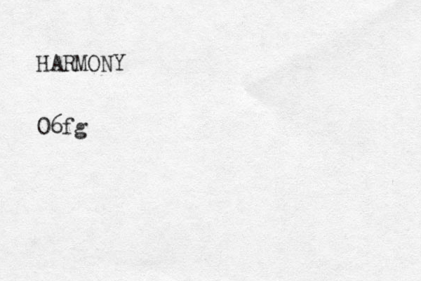 HARMONY 06fg