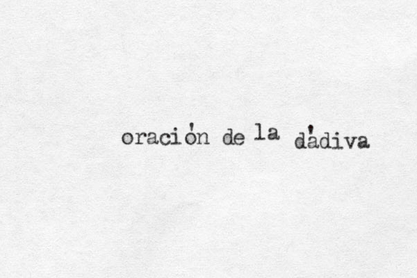 oracion d e la dadiva ' '