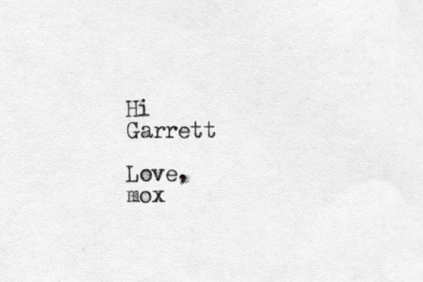 Hi Garrett Love, mox