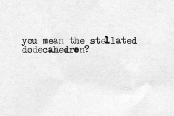 you mean the stellated dodecahedron? 