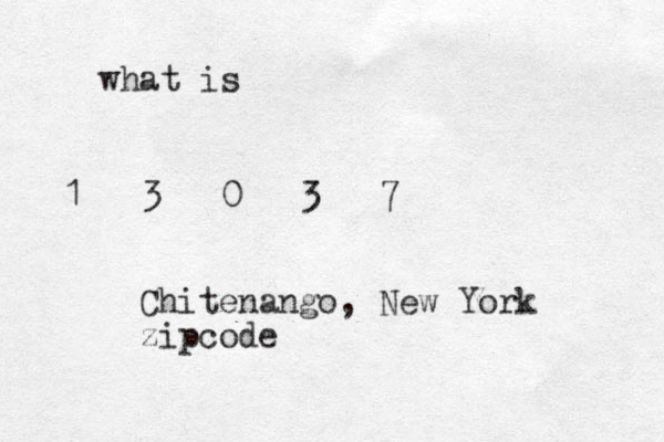 1 3 0 3 7 what is Chitenango, New York zipcode 