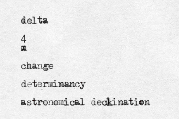 delta 4 m x change determinancy astronomical deckin l ation 