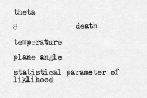 theta 8 temperature plane angle statistical parameter of liklihood death 