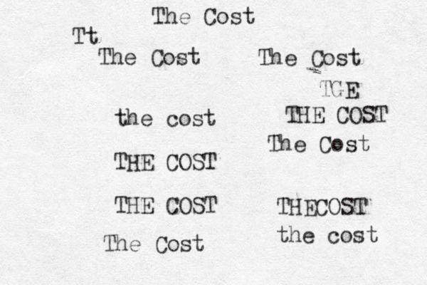 the cost THE COST THE COST TGE THE COST THECOST Tt The Cost The Cost The Cost The Cost the cost The Cost 