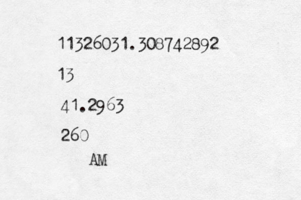 11326031.308742892 13 41.2963 260 AM