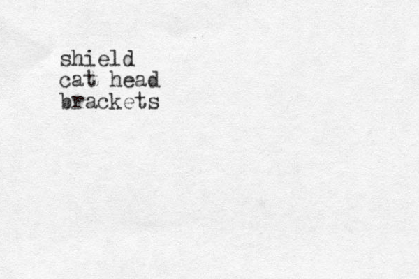 shield cat head brackets 